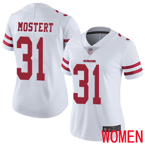 San Francisco 49ers Limited White Women Raheem Mostert Road NFL Jersey #31 Vapor Untouchable->youth nfl jersey->Youth Jersey